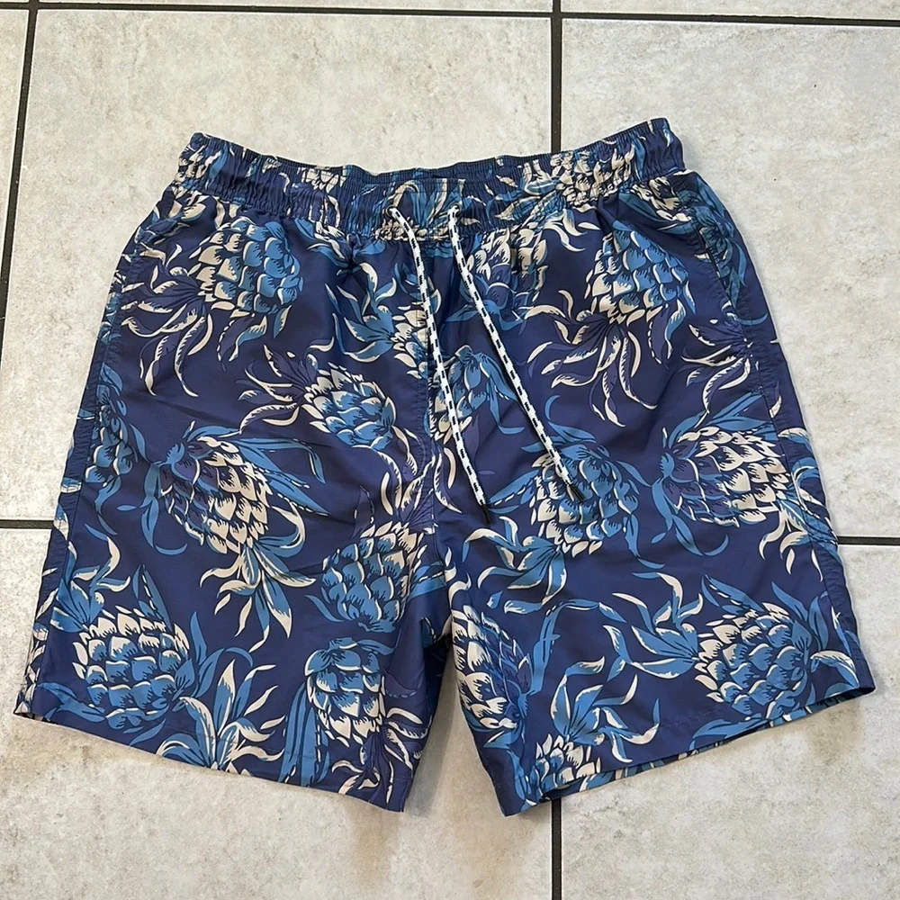 Brooks‎ Brothers Blue Pineapple Swim Trunks